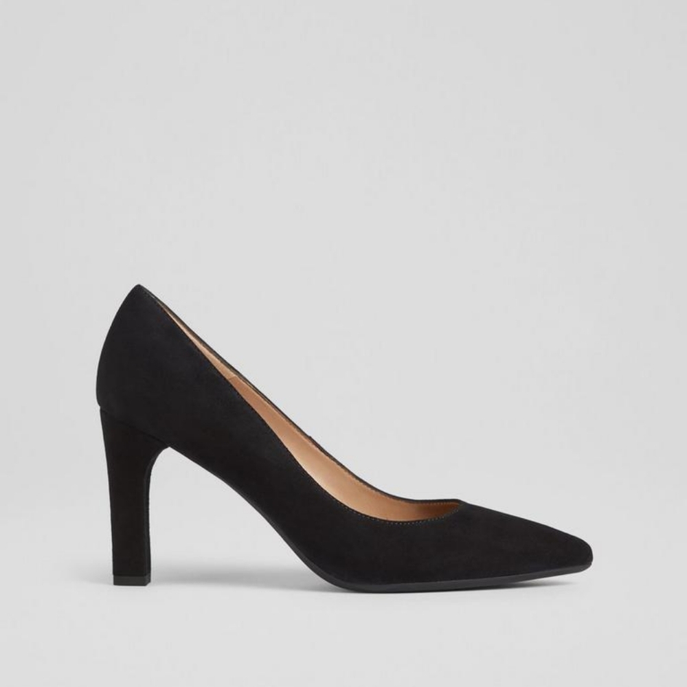 LK Benett London Black Suede Tess Courts Pumps